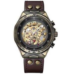 BINBOND A275 Mens Original Automatic Mechanical Watch Waterproof Retro Tourbillon Crystal Glass Mens Mechanical Watch