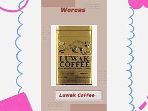 Worcas Luwak Coffee 100gr Pure Wild Kopi Loewak Kemasan Kaleng Kadar Kafein Lebih Rendah