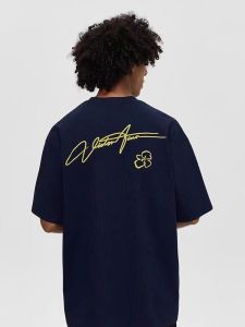 Edwep Loose Fit Short Sleeve T-Shirt for Boys Casual Comfortable Cotton Youth Fashion Summer Top Printed Letter Floral Design