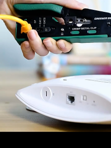 Tang Crimping RJ45 Pass Through - Alat Crimp Strip & Cut Konektor Modular Cat5e/Cat6/Cat7 Ethernet 8P8C Serbaguna