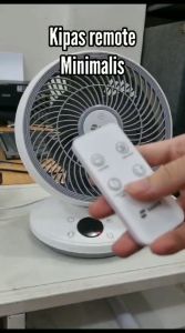 SANEX Desk Fan Kipas Angin Meja 8 Inch SDF - 0831 D Design Modern & Minimalis Warna Putih White + Remote