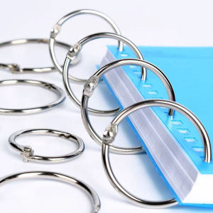 12PCS Metal Ring Binder Book Ring Photo Album Binding Ring for DIY Office Book Paper Open Loop Clasp Binding Supplies 20-39mm