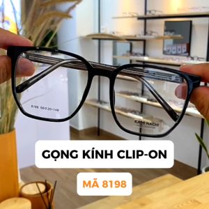 Gọng kính Clip On phiên bản vuông lớn đa năng cắt được cận KAMI NACHI mã T8198