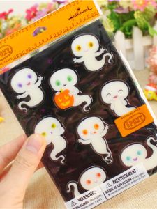 Ghost Crystal Stickers Childrens Cute Cartoon Album Decorative Reward Stickers for Kindergarten Students Journaling Supplies