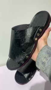 YRZL Dép Da Nam Cổ Điển Dép Mùa Hè Da PU Mềm Nhẹ EVA Trượt Slip-On Giày Dép Thông Thường Cho Nam