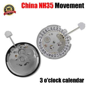 China NH35 Movement Can Replace The Japanese NH35 Movement Date At 3 oclock White Calendar High Accuracy Automatic Mechanical