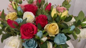 【Ready stock】1PCS Rose Red Color High-Grade Artificial Flower Fake Flower for Home Party Rose Artificial Flower Wedding Party Decoration Valentines Day Mothers Day Gift Artificial Rose