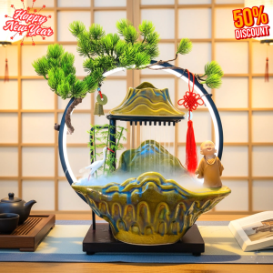 Thác Nước Phong Thuỷ Tiểu Cảnh Trầm Hương Hòa Thượng An Nhiên Thiền An Shop Decor Không Gian Sống.