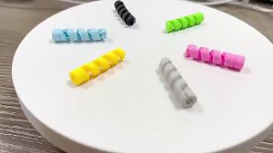 20PCS Silicone Spiral Cable Winder Cable Saver Cover USB Wire Protection For Android Phone Mouse Earphone Date Cord Winder Clip