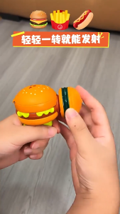 Mainan Anak Hamburger Kentang Goreng Hot Dog Frisbee Gasing Menyala Mainan Gasing Berkedip Mainan Edukasi Anak