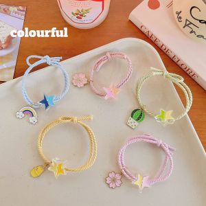 Ins Fashion Cartoon Wishing Star Bracelet/Hair Rope Little Girl Rubber Band Accessories Bracelets for Friendship
