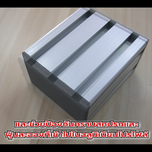 End Cap 6090-2S – 30 Series (จำหน่ายแบบตัว/แพ็ค) ฝาปิดสำหรับอลูมิเนียมโปรไฟล์ขนาด 60×90 มีให้เลือก 2 สี ดำและเทา ผิวเรียบสวยงาม