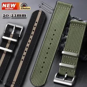 20mm 22mm New Nylon Strap Military Watch Band Women Men Wristband for Seiko Bracelet for Rolex for Tudor WatchBelt Quick Release