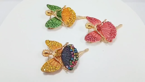 [ Woosilver ] Trâm Cài Áo Đính Đá Zircon Siêu Xinh - Sắc Màu Nàng Tiên