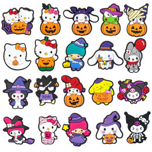 Mesuca | 20-100pcs Mesuca Cartoon Halloween Series PVC Shoe Charms Accessories DIY Detachable Shoe Decorations Fashion Party Gifts