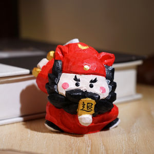 Handcrafted Wooden Carving Desk Decoration Office Computer Desktop Accessories Small Man Retreat Creative Home Decor