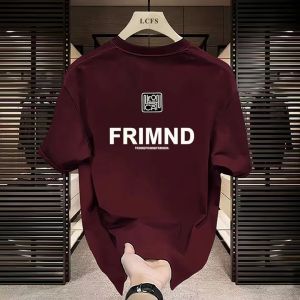 Áo Thun Cotton Nam Mùa Hè Dáng Ôm Cổ Tròn in Chữ Tay Ngắn Thời Trang Thường Ngày Chất Lượng Cao Cấp