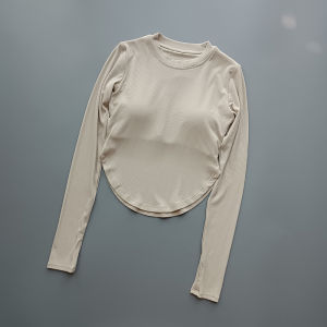 Womens Fitness Clothing Long Sleeve Running Sports Top Quick Dry Slimming Breathable Training Yoga Wear Autumn Winter