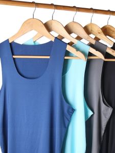 Mens Ice Silk Seamless Tank Top for Summer Nylon Material with Stretchable Fabric Knitted Design Pure Color Austrian Element