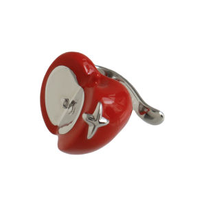 ต่างหูแบบไม่ต้องเจาะ Esakoochi Sugar Apple Original Design ต่างหูสีแดงน่ารักและตลก เครื่องประดับแฟชั่นสำหรับผู้หญิง