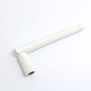 JIENUO CCTV Camera Accessorie 2.4G White Wireless Antenna External Network Booster WLAN RP-SMA Connector Support Router Wifi Cam