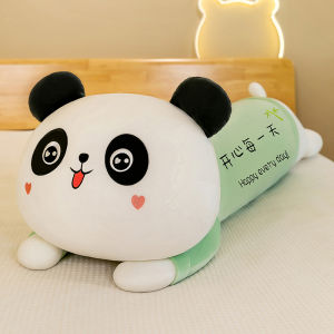 Trendy Giant Panda Long Pillow Plush Toy Cute Leg Clamp Lazy Girl Large Size Stuffed Doll Childrens Toy Soft PP Cotton Filling