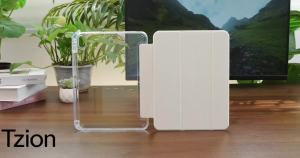 Ốp Bảo Vệ Trong Suốt Như Pha Lê Dành Cho Samsung Galaxy Tab S9/S9 FE/S10 FE/S10 Lite 10.9/11 Inch Có Khe Cắm Bút Vỏ Giả Da