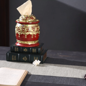 ไม้ทึบฟอยล์สีทองกระดาษทิชชูกระบอกคลับคลับโรงแรมห้องน้ำม้วนกระดาษทิชชู่ห้องน้ำตกแต่งวินเทจกล่องกระดาษทิชชู