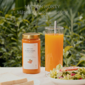 Mật Ong Curcumin Maison Honey 400g - Khoẻ tiêu hoá Sáng làn da