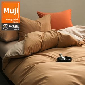 WUYINLIANGPIN | Bộ Đồ Chăn 4 Món Cotton Sateen Mềm