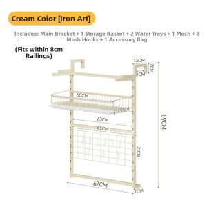 TMCG | Balcony Rail Planter Bracket Iron Double Layer
