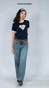 FOD Kaos Wanita Denim Time Navy 12161F4NA