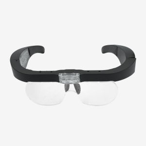 Head-mounted Magnifying Glasses With 2 LED Light USB Rechargeable Magnifier For Reading Watchmaker Repair 1.5X 2.5X 3.5X 5.0X