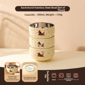 Food Grade Double Layer Heat Insulated Infant Feeding Bowl