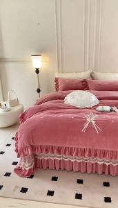 LUXURY ✨ BỘ PHỦ BÈO CHĂN GA GỐI THÊU HOA SANG TRỌNG NHẠP KHẨU CAO CẤP 4 MÓN