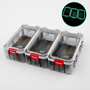 3pcs/set Freely Assemble Tackle Box Construction Box Strip Seal Luminous Waterproof Fishing Tackle Box V83
