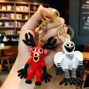 99 Nights in The Forest Keychain Deer Owl Goat Accessory Pendant Game Peripheral Decor Decor Toys Christmas Gift