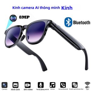 Kính Thông Minh AI Dành Cho Nam Nữ Với Camera 8MP Hỗ Trợ 26 Ngôn Ngữ Kính Mát Tích Hợp Bluetooth Nghe Gọi Nghe Nhạc Chơi Thể Thao Kính Bảo Vệ