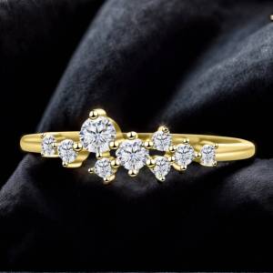 TY 925 Sterling Silver Rings For Women Ladies Sparking Moissanite Diamond Ring With Certificate Fine Wedding Jewelry Gift