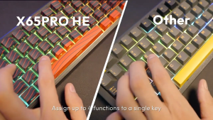 ATTACK SHARK X65 / X65 PRO HE Keyboard Tri-Mode Wireless Adjustable Actuation Rapid Trigger Effect Magnetic Switch RGB