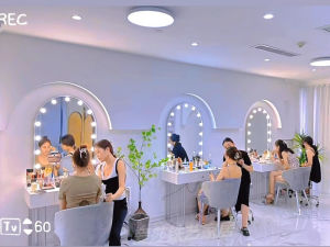 Wedding Photography Makeup Shop Makeup Table Mirror Nail Beauty Salon Makeup Artist Special Dressing Table Studio Makeup Table with Lights