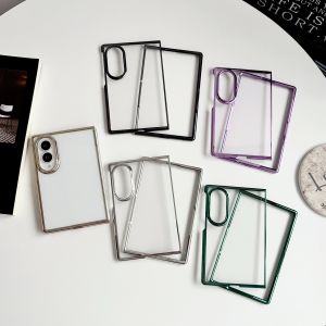 szhaiyu | Plating Transparent Soft Silicone PC Phone Case for Samsung Galaxy Z Fold 8 7 6 ZFold8 UltraThin Shockproof Protection Cover