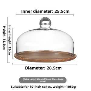 Dust-proof Transparent Cake Platter