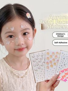 WAMEN | Fashion Fairy Light Aurora Pearl Gems Face Stickers