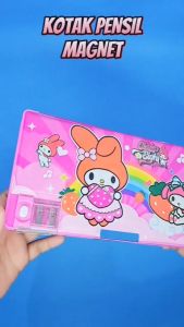 Murah!! (1Pcs) Kotak Pensil Magnet Jumbo Karakter+Rautan tempat pensil tepak sekolah