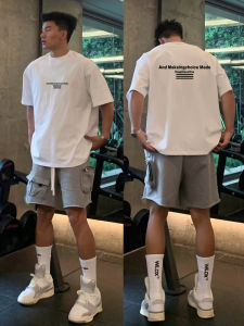 Áo Thun Nam Cotton Nguyên Chất Dáng Rộng Tay Ngắn Mùa Hè Thường Ngày in Chữ Cổ Tròn Thoáng Khí Thoải Mái Thời Trang