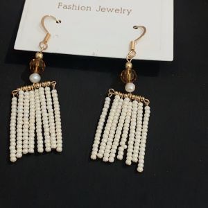 Handmade Pearl Tassel Earrings Chinese Style Wedding Holiday New Years Gift for Women Alloy Silver Gold Plated Jewelry