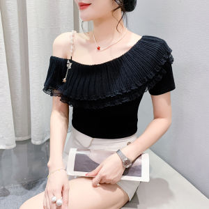 YIMEI's 2024 Summer Luxury V-neck & Off Shoulder Top