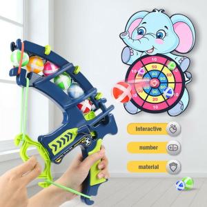 Kids Sticky Ball Dart Board with Bow and Arrow Fun Throwing Target for Interactive Parent-Child Toy Gifts for Boys and Girls