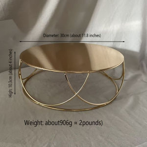 Elegant Gold Metal Cake Stand Luxury Dessert Display Holder for Wedding Birthday Party Baby Shower Home Decoration